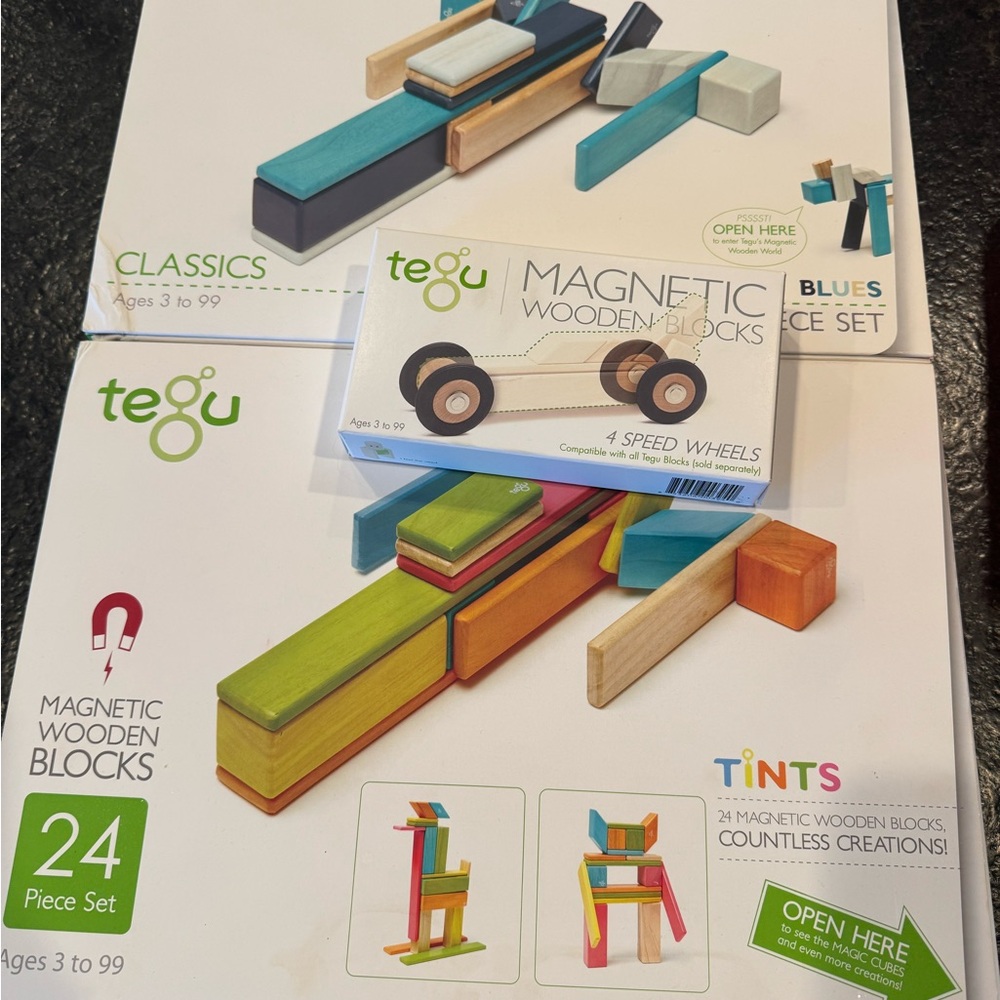 tegu Magnetic Wooden Blocks Set - Colorful Building Adventure